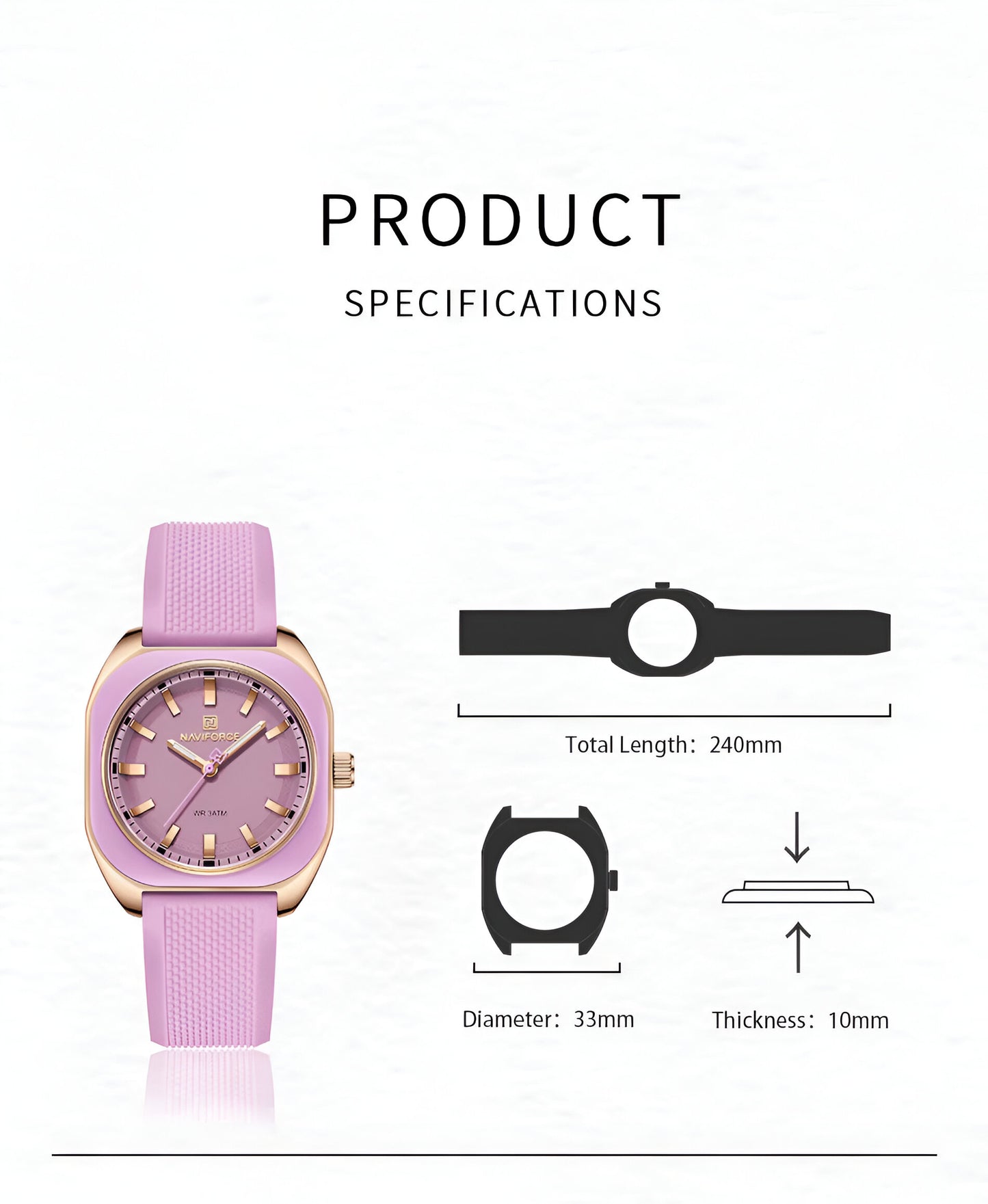 ¡Nuevo! Reloj Naviforce Mujer Nf5061 – Estilo Casual y Elegante en Tu Muñeca