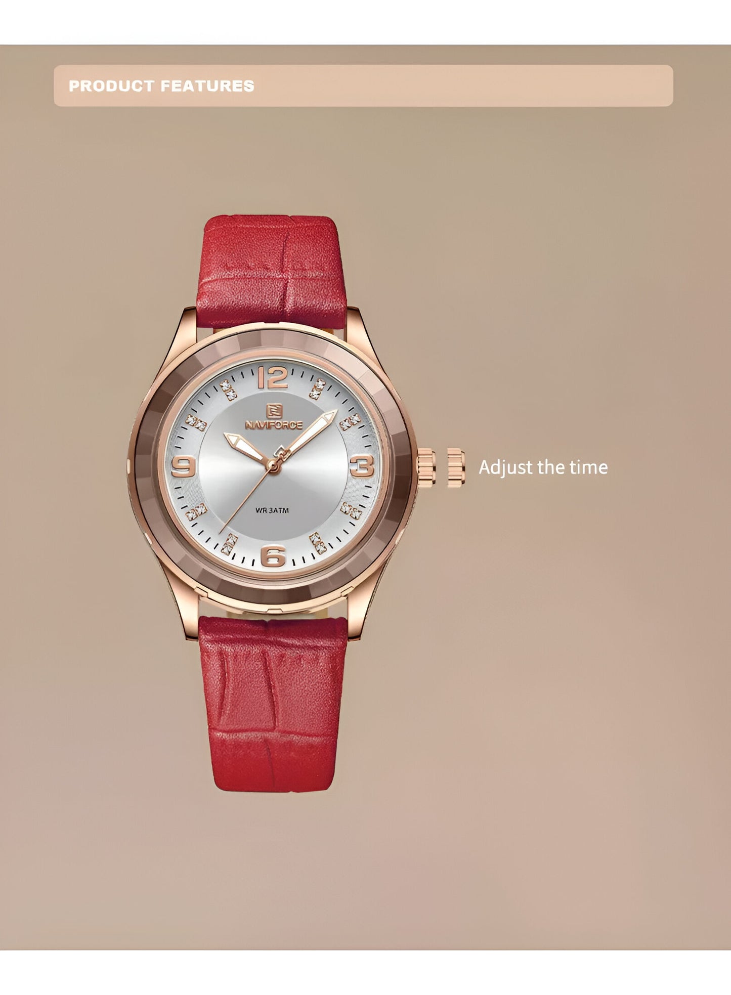 ¡Nuevo! Reloj Naviforce Mujer Nf5040 – Estilo Casual y Elegante en Tu Muñeca