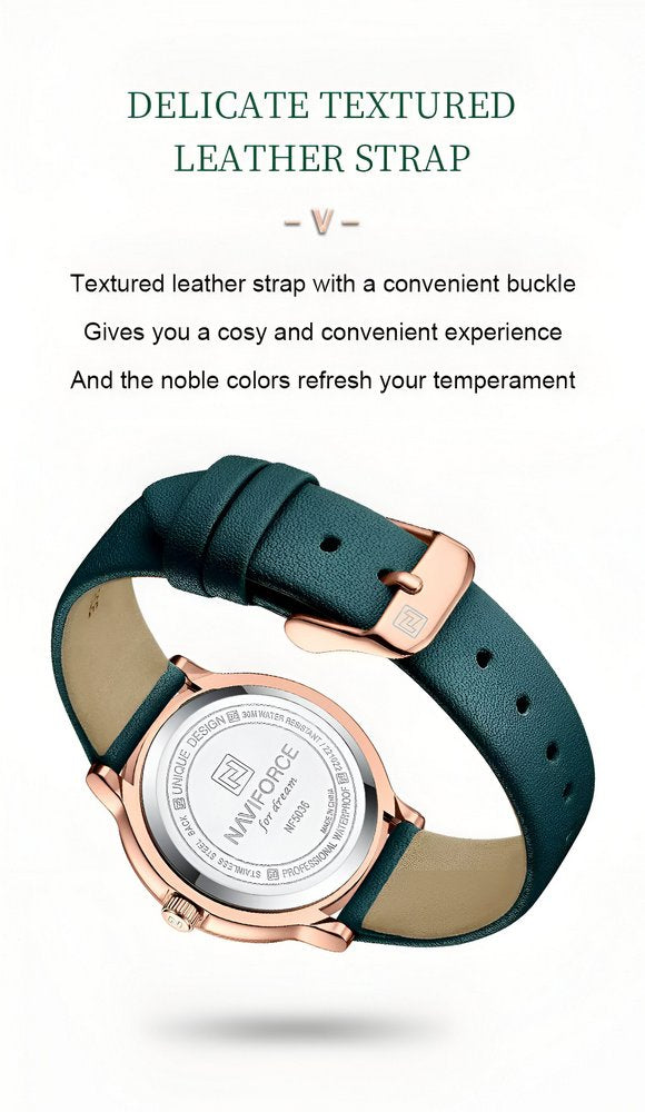 ¡Nuevo! Reloj Naviforce Mujer Nf5036 – Estilo Casual y Elegante en Tu Muñeca
