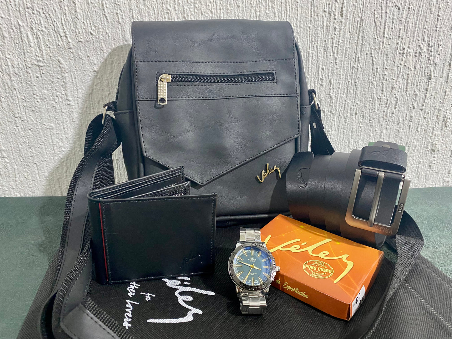 🔥Combo Replica Vélez: Carriel, Billetera, Reloj y Bolsa